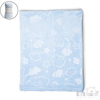 FBP305-B: Blue Clouds Embossed Roll Wrap